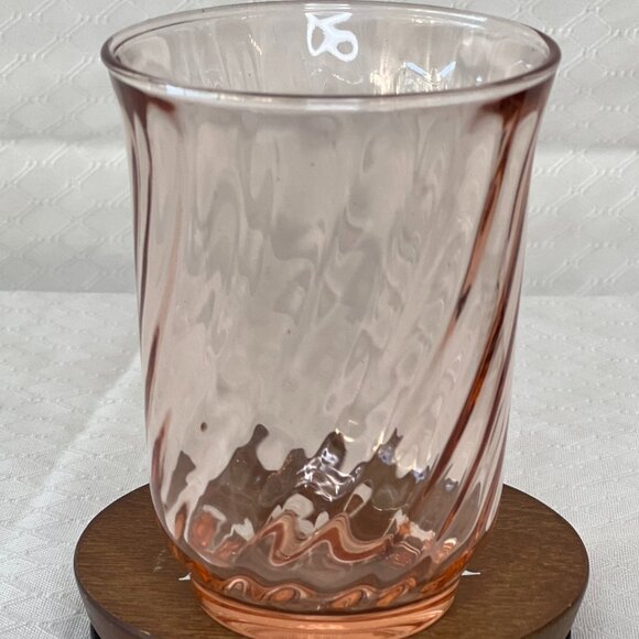 Vintage MCM translucent pink glass - Picture 7 of 7